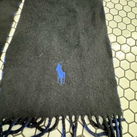 Polo Ralph Lauren lambs wool blend reversible plaid  scarf one size - Picture 5 of 5